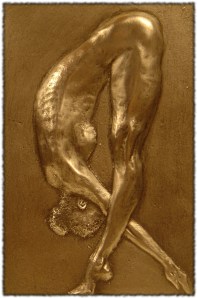 Stretch, Aluminum relief, 4"x 7"